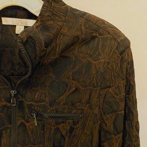 Cache Luxe Women's Reptile Print Stretch Jacket Size S